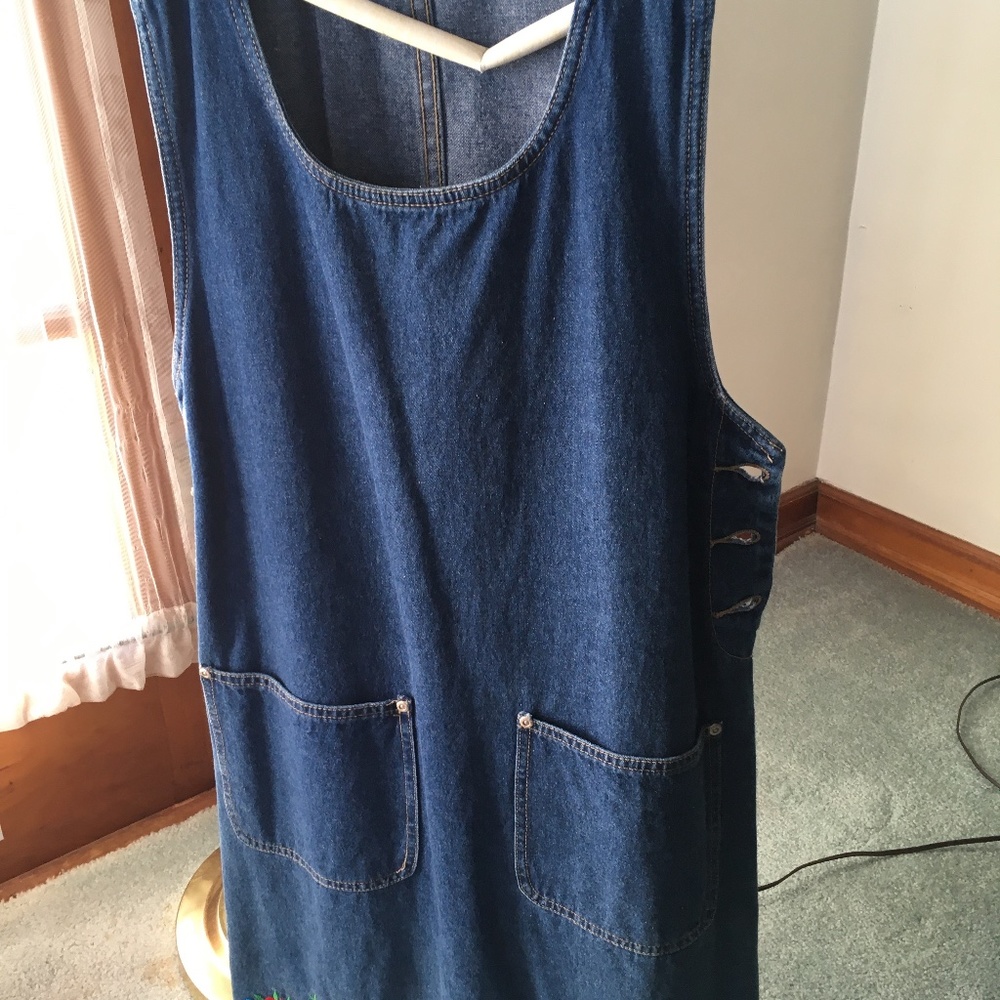 Denim jumper dress